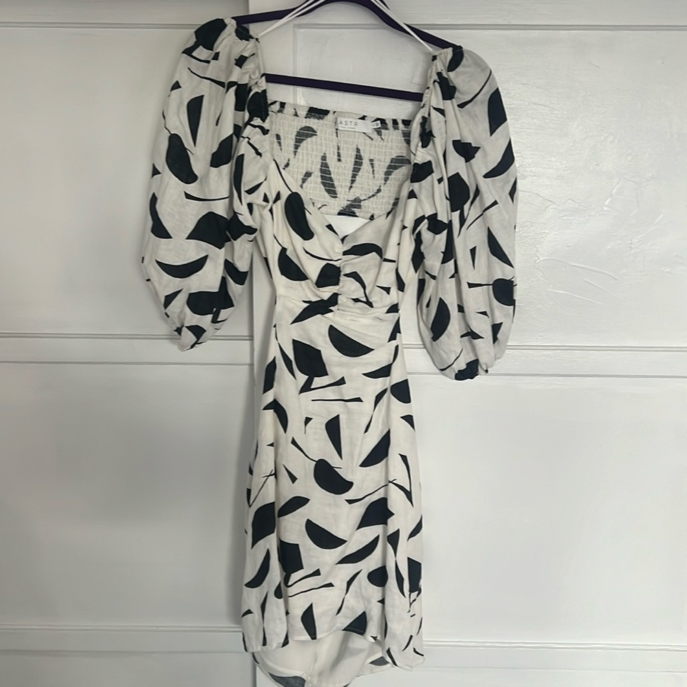 Black and white a line dress